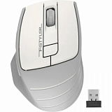 Мышь компьютерная A4 Fstyler FG30, беспроводная, 2000dpi, серый/белый
