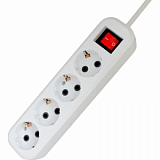 Сетевой фильтр PROGIX SF4PW3 4р/3м белый, 3х0,75мм, 10А/2000Вт