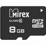 Карта памяти Mirex microSDHC 8Gb (class 10) шт (13612-MC10SD08)