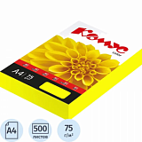 Бумага цветная Комус Color  (желтый неон) 75+-5гр, А4, 500 л