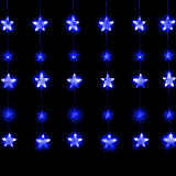 Гирлянда светодиодная Бахр 2.4x0.9м Звездочки,IP20,186LED,син,8реж 4356975