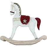 Украшение декоративное, Лошадка (полиэстер, МДФ) / 16x16x3,5см арт.94534