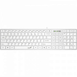 Клавиатура Genius проводн. SlimStar 126 белый