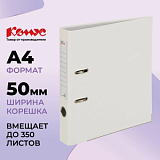 Папка-регистратор Комус Экономи 50мм белый жасмин,ПБП1,карм.кор.,мет.уг