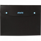 Папка органайзер на кнопке Attache Selection Black&Bluе, А4,500мкм , 6отд