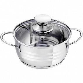 Кастрюля со стек. кр. 1л; 14х7 см Linea BIMBO vitro 93-BIMv-03