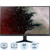 Монитор Acer Nitro (UM.HV0CD.L01)27/4K UHD/IPS/60Hz/350cd/4ms/HDMI/DP