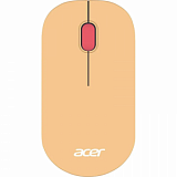 Мышь компьютерная Acer OMR205 оптич./1200dpi/беспроводн/USB/розовый/бежевый