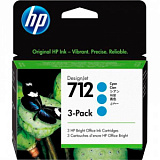 Картридж струйный HP 712 3ED77A гол. для DJ Т230/630 (3шт/уп)