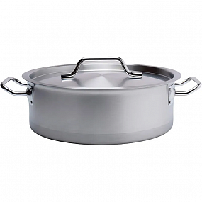 Кастрюля 10 л.нерж.d=33,5см.h=12см. тройн.дно с кр. (инд) MGsteel 67332
