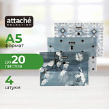 Папка-конверт на кнопке Attache Selection Японский сад, А5, 4шт/уп, 0,18мм