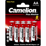 Батарейка Camelion Plus Alkaline BL8 AA/LR6 (LR6-BP5+3) 8шт/уп