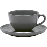 Чайная пара FLAT Shape GRAY(чаш-200мл,блюдце-14см)Oxford 136444, AO04-1C06