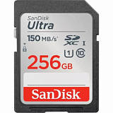 Карта памяти SanDisk Ultra UHS I/SD/256GB/150MB/s(SDSDUNC-256G-GN6IN)