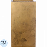 Кашпо Крисмас Высокое, квадратн,файберстоун,золот W23L23H45cm,TSXMAS-GLD-23