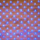 Гирлянда светодиодная сеть 1,8х1,5 м, прозрач ПВХ, 180 LED, Синий,  215-133