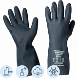 Перчатки защитные неопрен Lakeland Neosol EC30F цв.черный р.8