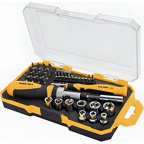 Набор бит  1/4, PH, PZ, Hex, Torx, Slotted, 42 предмета TOLSEN TT20041