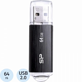 Флеш-память Silicon Power Ultima U02, 64Gb, USB 2.0, чер, SP064GBUF2U02V1K