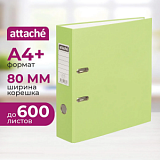 Папка-регистратор 80 мм Attache Экономи, лайм,ПБП1,карм.кор