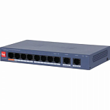 Коммутатор DAHUA DH-CS4010-8ET2GT-60 8-порт,PoE,обл упр,RJ45,uplink