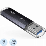Флеш-память Silicon Power Blaze B02 32GB USB 3.2, черный, пластик