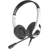 Гарнитура A4Tech Fstyler (FH100U (PANDA)) белый/черный 2м накладные USB